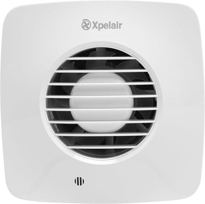 Xpelair Simply Silent DX100BTS 100mm Square Extractor Fan with Timer White | DX100BTS