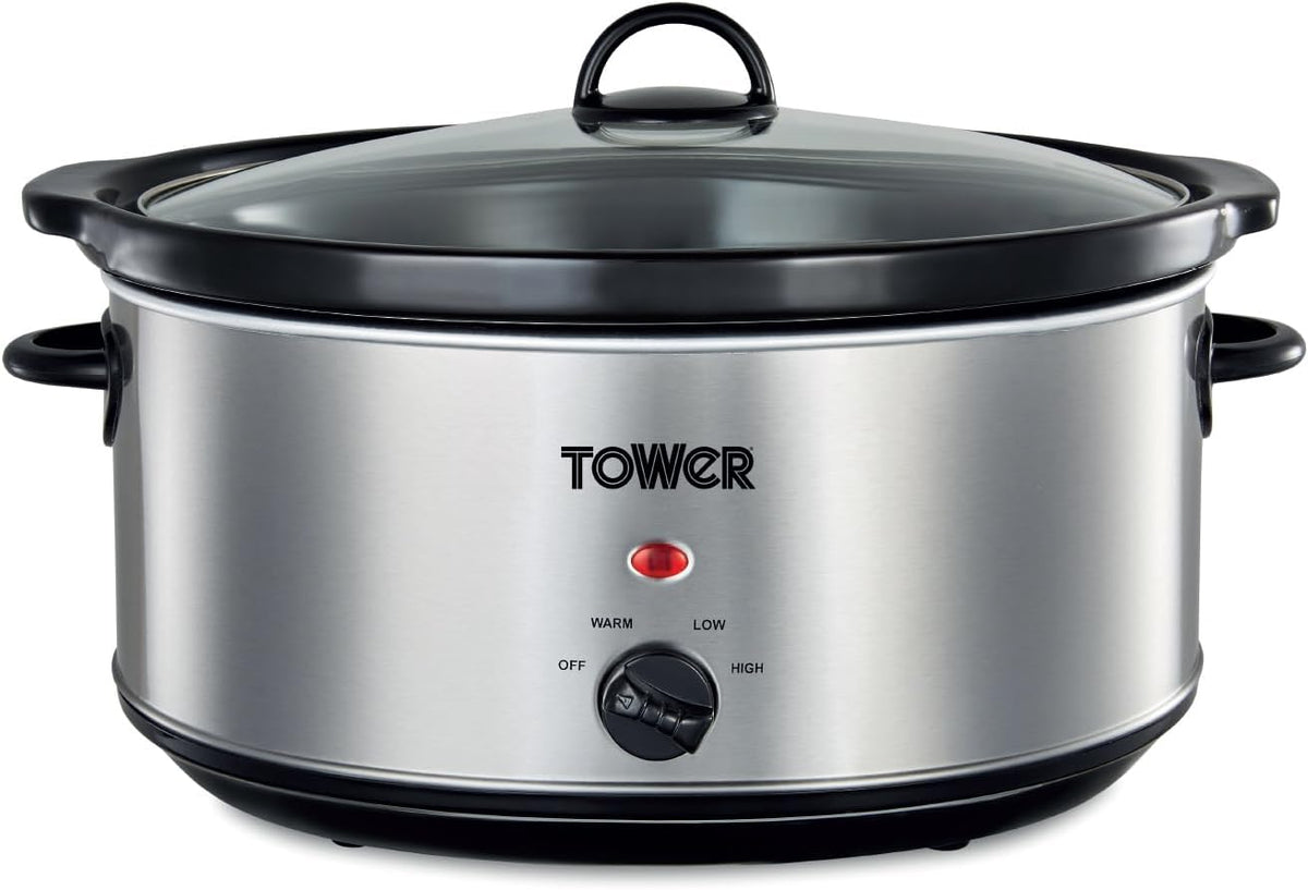Tower 6.5L Stainless Steel Slow Cooker | T16040Y