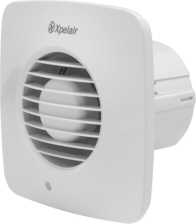 Xpelair Simply Silent DX100BTS 100mm Square Extractor Fan with Timer White | DX100BTS