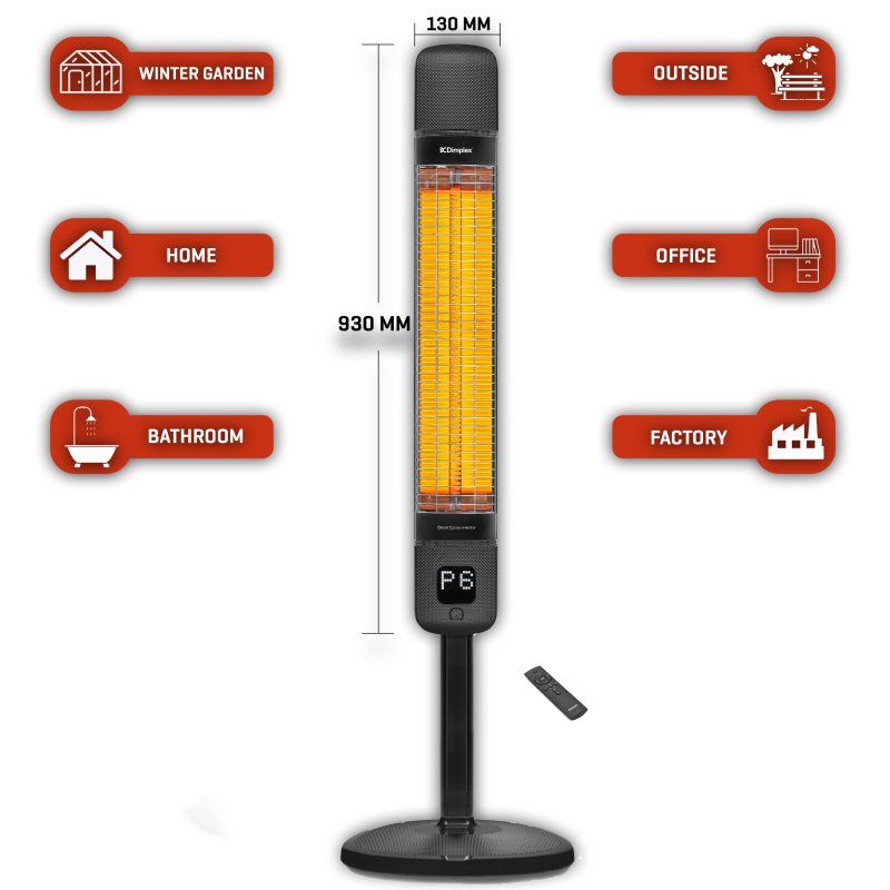 Dimplex Smart 2.5kW Carbon Indoor & Outdoor Heater | DXOTDRSMT
