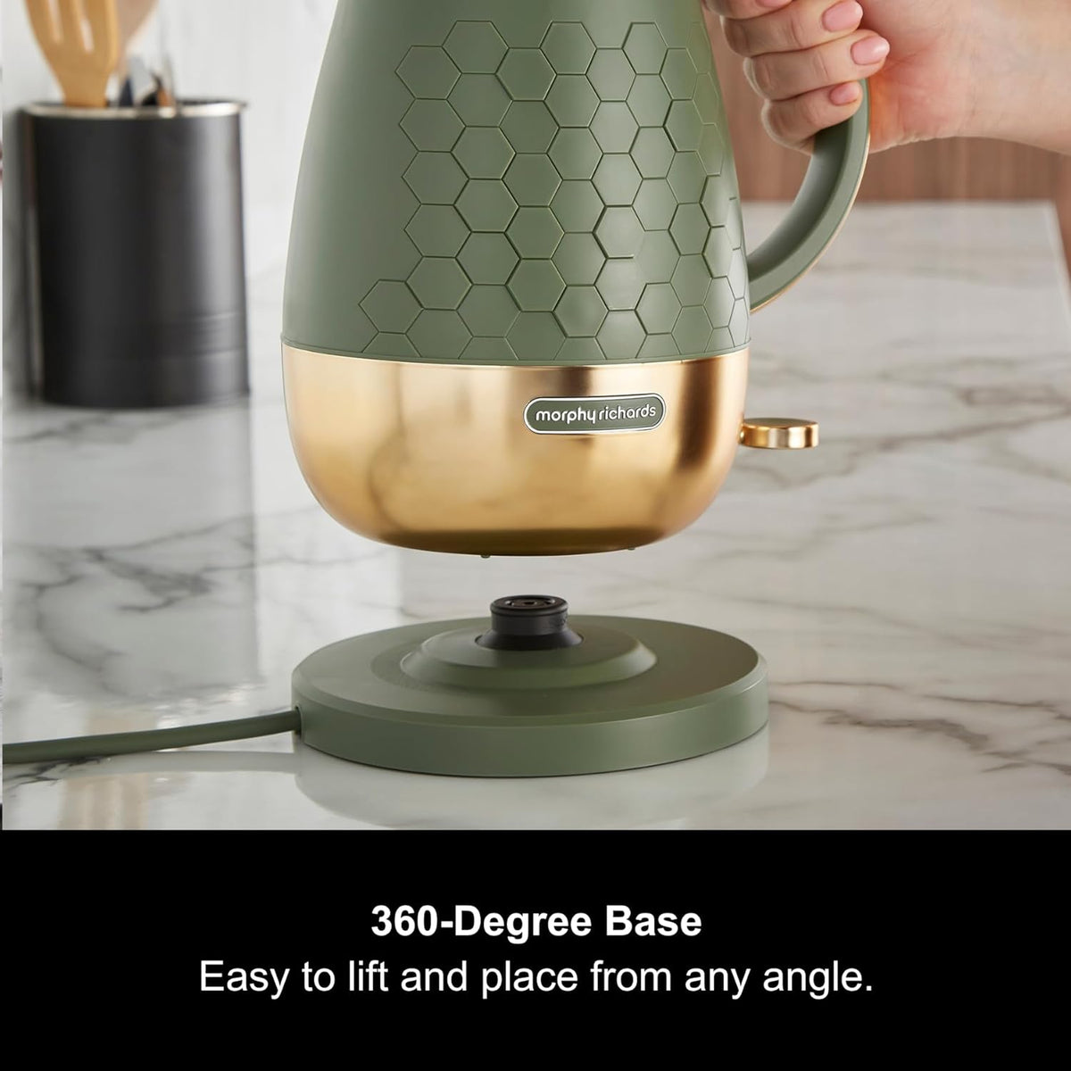 Morphy Richards Cassini 1.7L Rapid Boil Jug Kettle Olivine Green | 103022