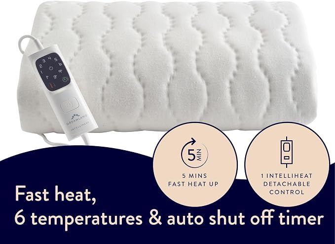 Dreamland Cosy Dreamer Single Heated Underblanket White | 16994