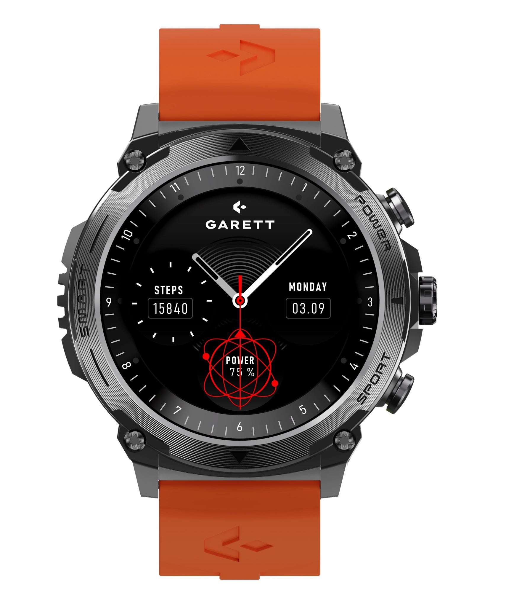 Garett Atom Smart Watch Black Steel