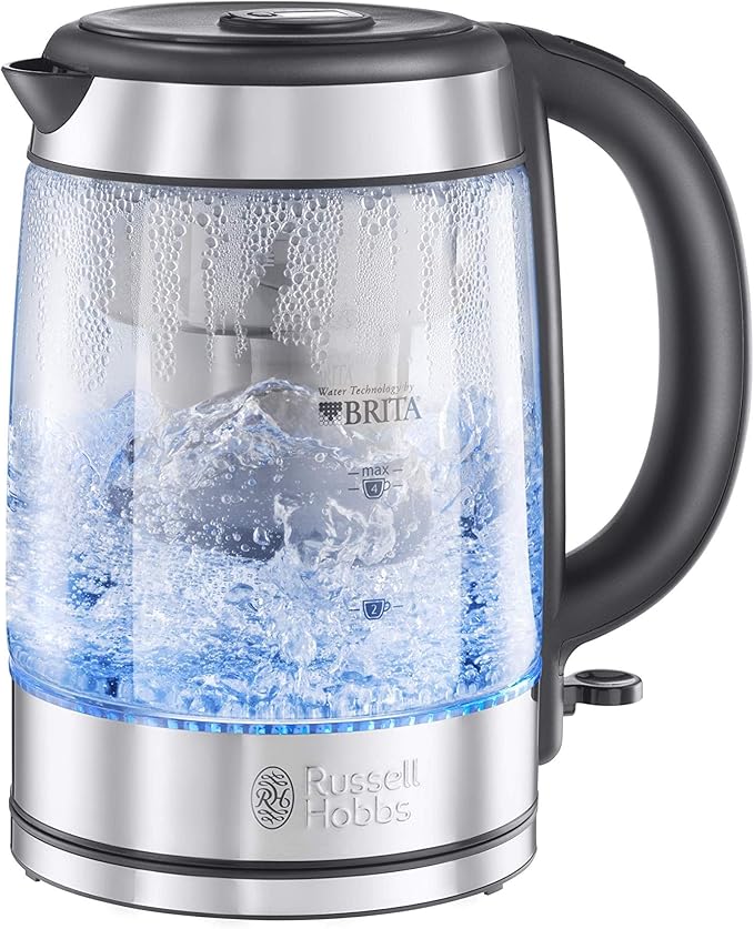 Russell Hobbs Purity Glass BRITA Filter Kettle 1L Black | 20760-10