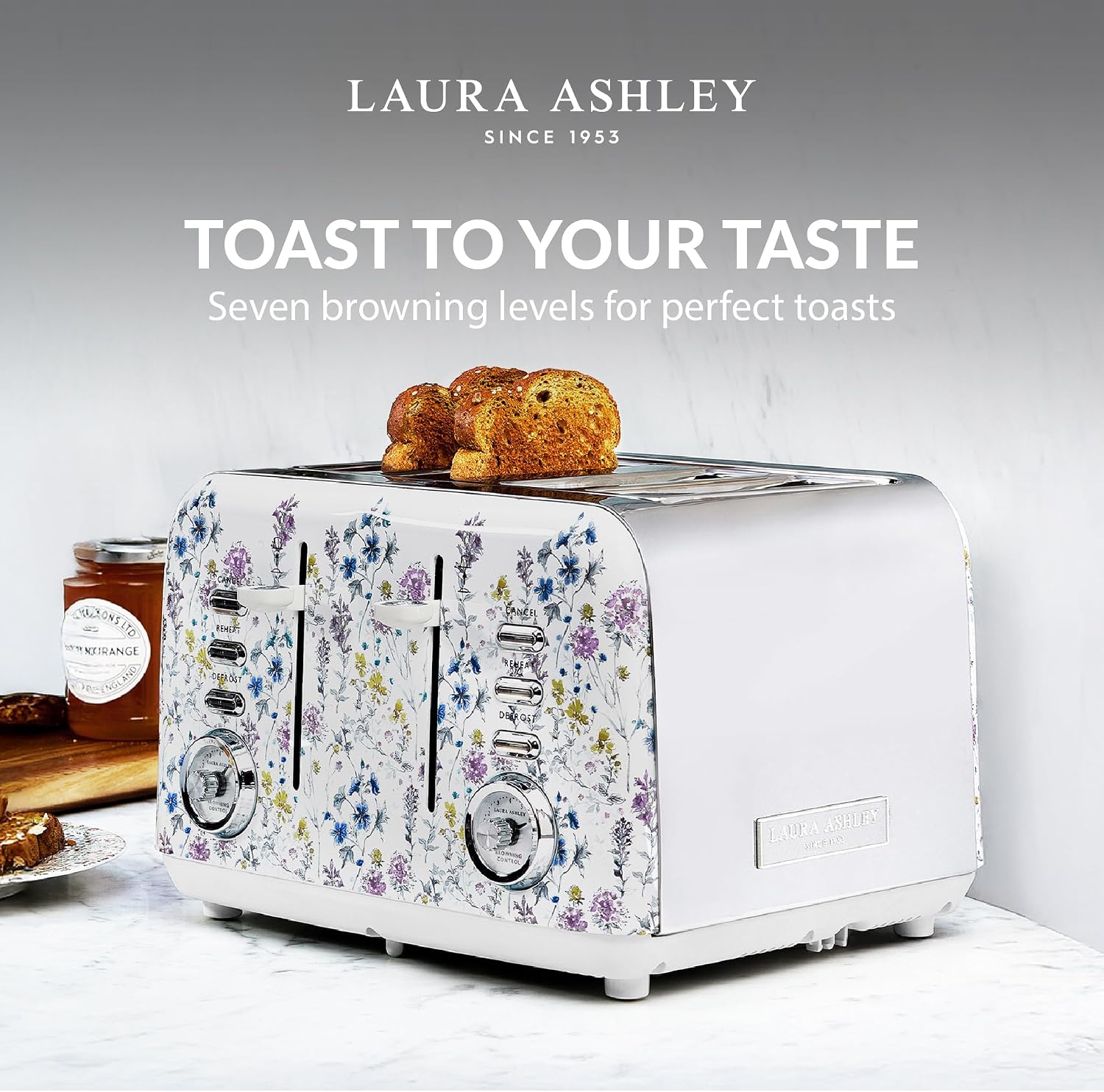 Laura Ashley Wild Meadow 4 Slice Toaster | VQSBT583LAWMU14