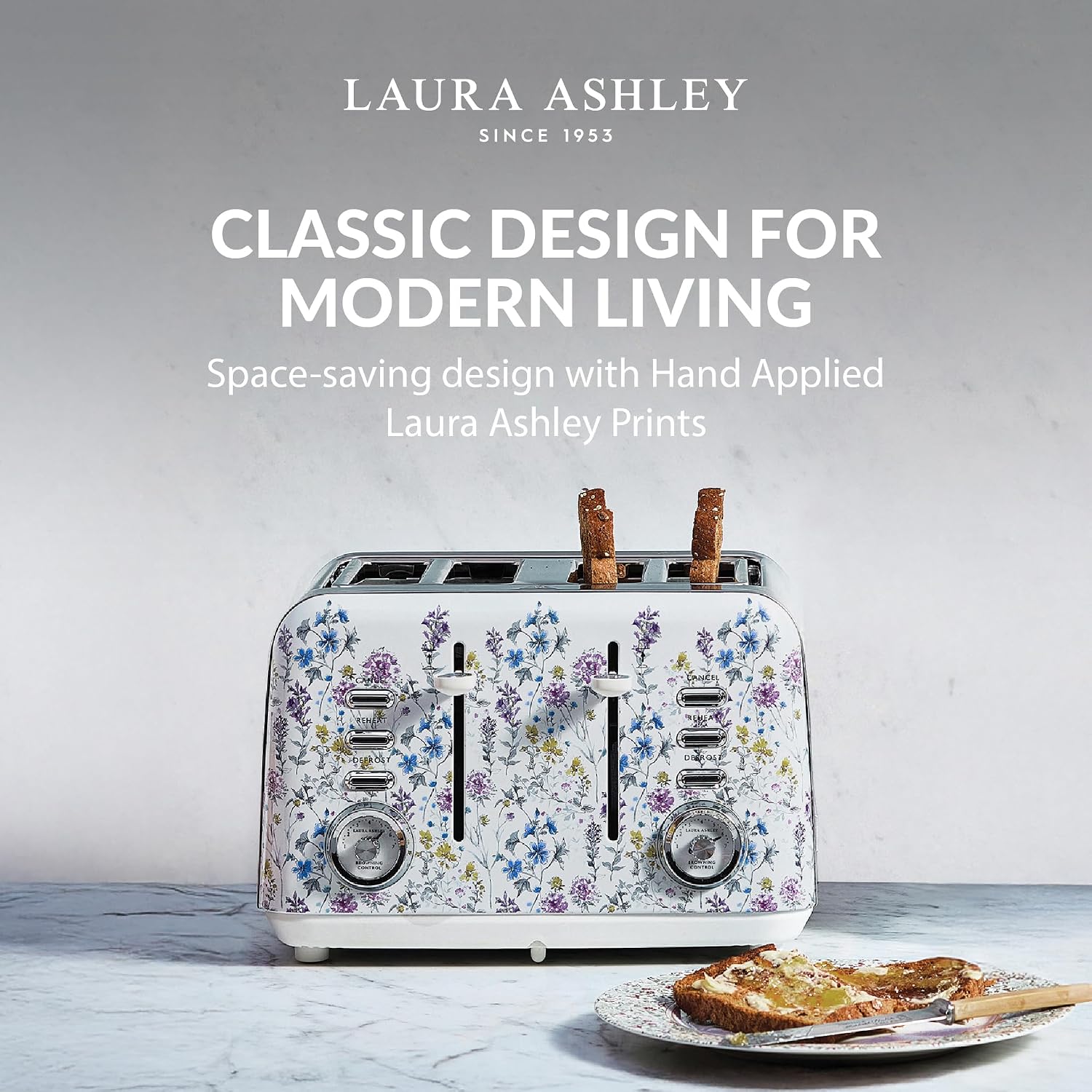 Laura Ashley Wild Meadow 4 Slice Toaster | VQSBT583LAWMU14