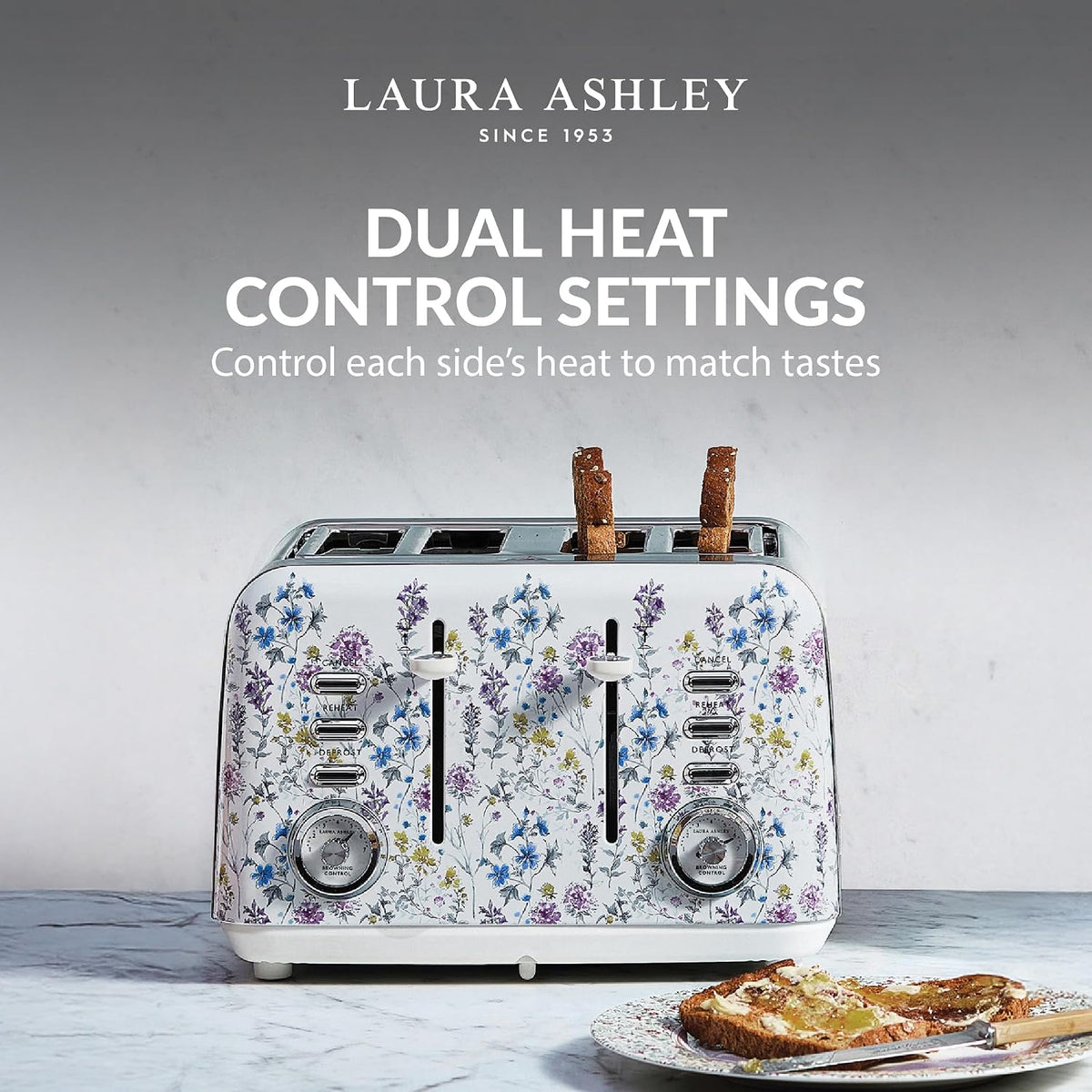 Laura Ashley Wild Meadow 4 Slice Toaster | VQSBT583LAWMU14