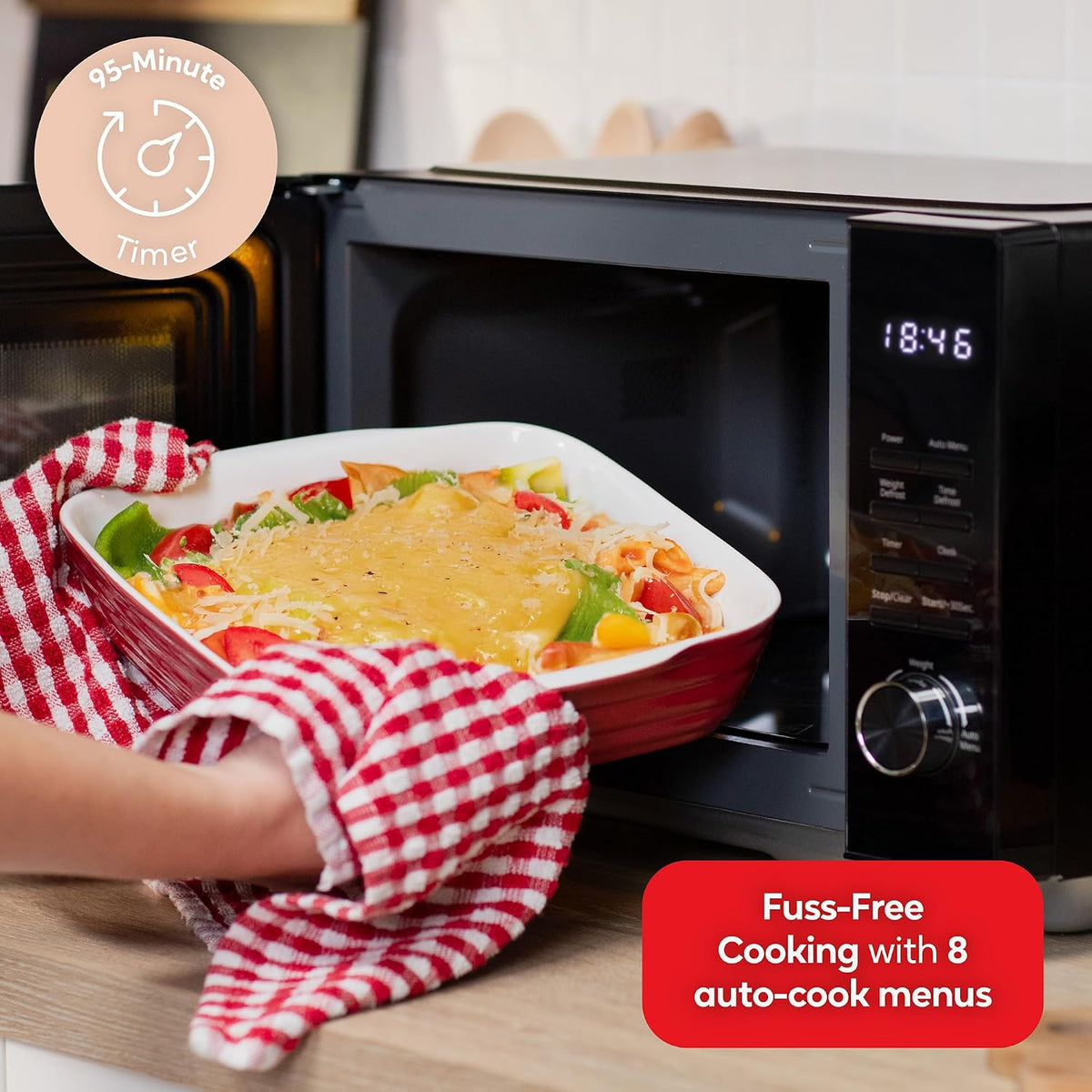 Russell Hobbs 23L Flatbed Digital Microwave Black | RHFM2365B