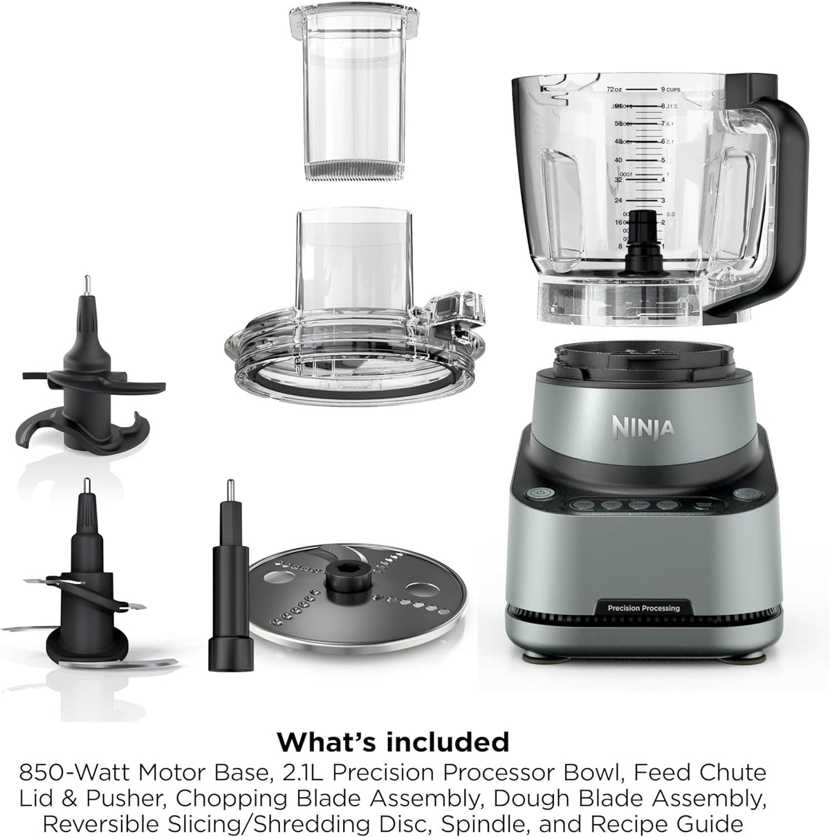 Ninja PrecisionPro 2.1L Food Processor Black | BZ651UK