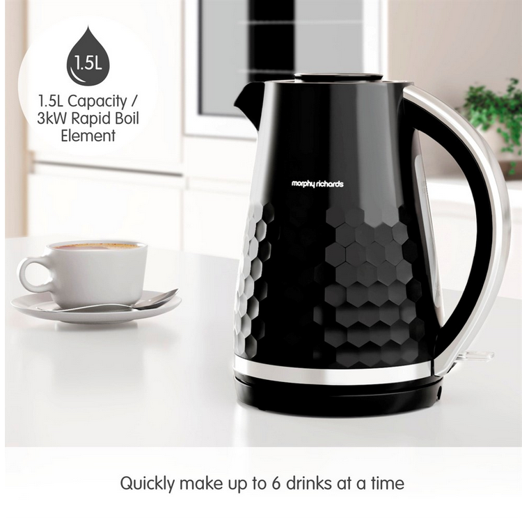 Morphy Richards Hive 1.5L Rapid Boil Jug Kettle Black | 108271