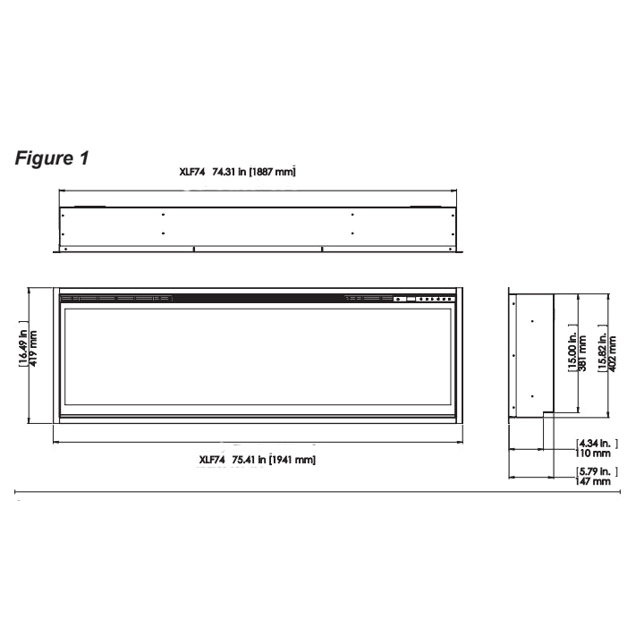 Dimplex IgniteXL 74 Inch Built-In Electric Fire | XLF74EU