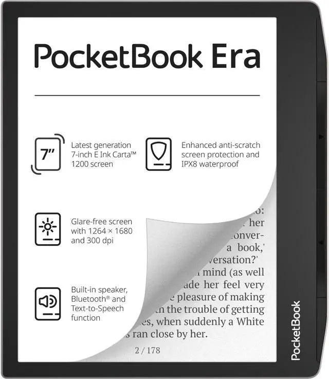 PocketBook Era - 7" E Ink Carta 1200 E-Reader - Stardust Silver | 253-PB700-U-16-WW E-Readers