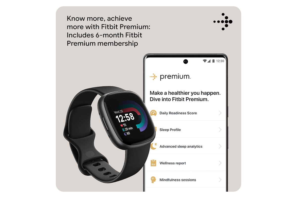 Fitbit Versa 4 Black/Graphite | FB523BKBK