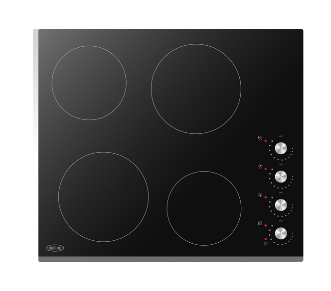 Belling 60cm 4 Zone Ceramic Hob Black | BCH62RB