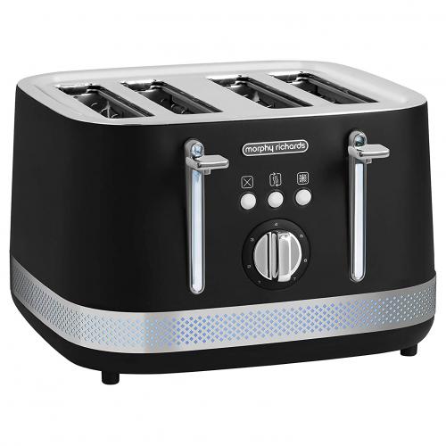 Morphy Richards Illumination 4 Slice Toaster Matt Black | 248020