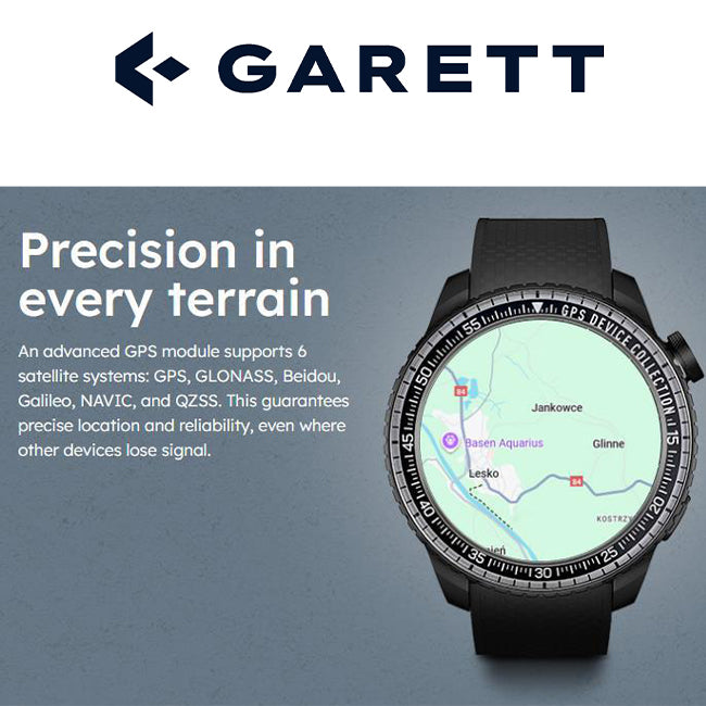 Garett Compass GPS Smart Watch Black Steel | COMPASGPSBLKSTEEL