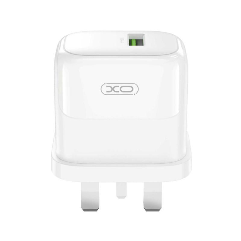XO White L135 (Irl-Uk) 18W Usb-A Quick Charger