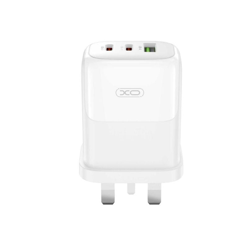XO White L139 Quick Charger Usb-A 45W + Usb-C 65W Charger