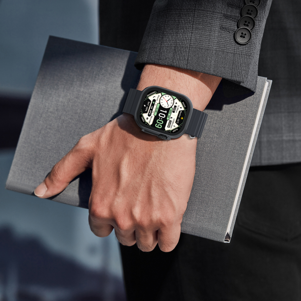 XO Blk M11 Ultra Wireless Charging Smart Sports Watch | EXSXO-M11ULTRAB