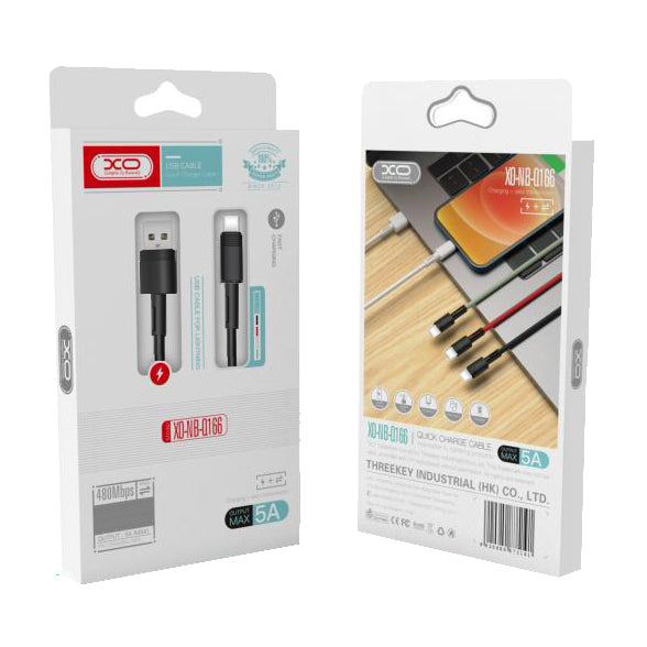 XO Black Nb-Q166 5A Fast Charge 1M Cable Type-C Charging Cable