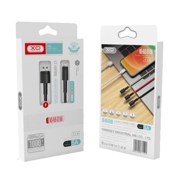 XO Black Nb-Q166 5A Fast Charge 1M Lightning Cable