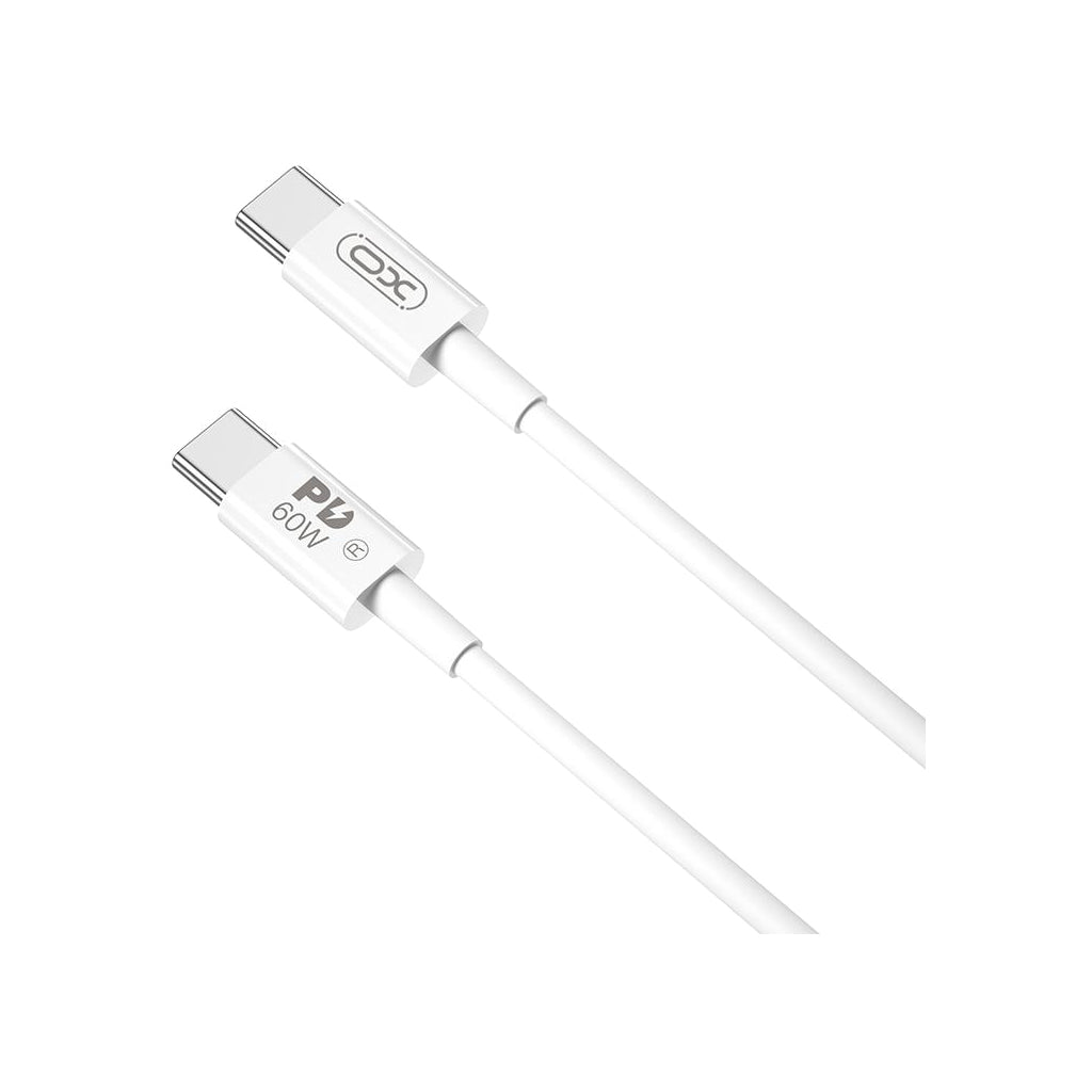 XO White Nb-Q190A 60W 2M Cable Type-C To Type-C USB Cable