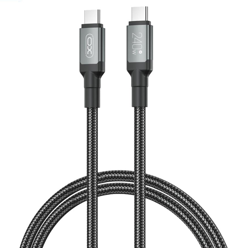 XO Black 240W Type-C To Type-C 2M Hi-Powered Cable