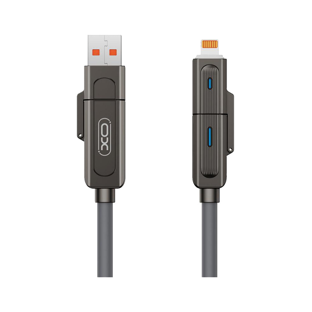 XO Gray 1M 4-In-1 Multi Usb/C To Lightning/C