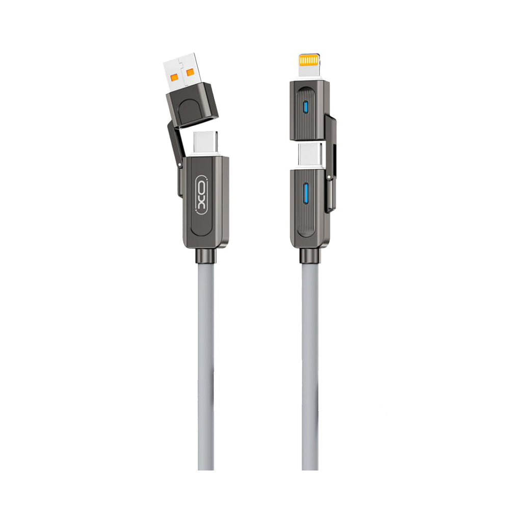 XO Gray Nb275 1M 4-In-1 Multi Usb/C To Lightning/C USB Cable