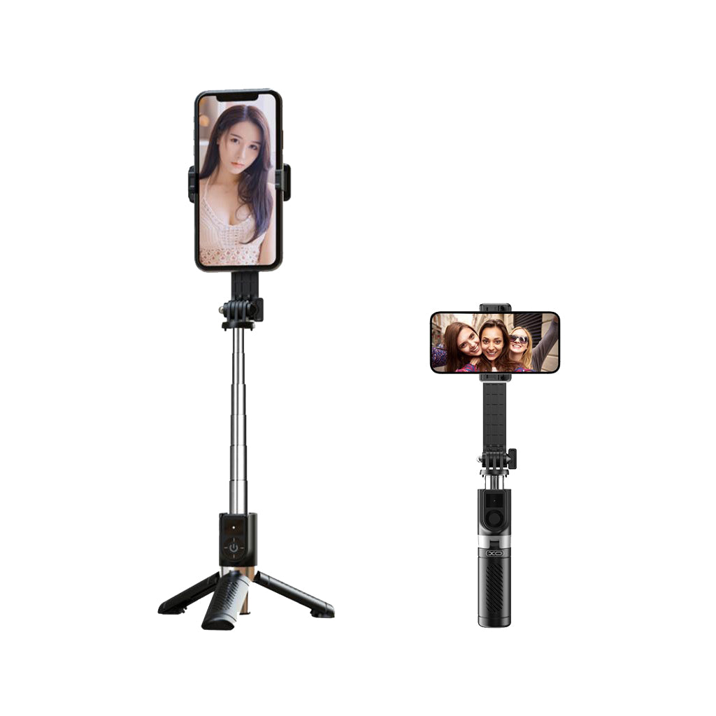 XO Black SS10 Mini Tripod Bluetooth Function Selfie Stick 80cm Selfie Stick