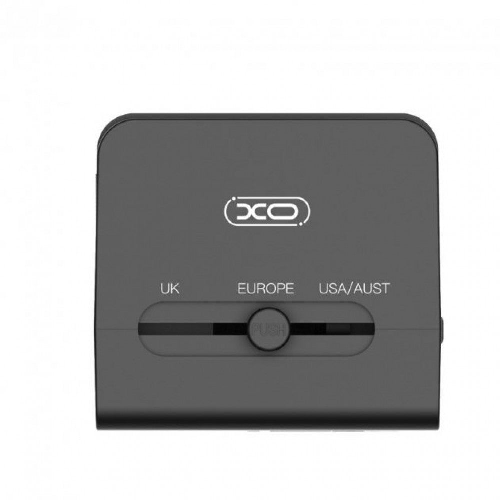 XO Black Multi Multi Country World Travel Charger with USB