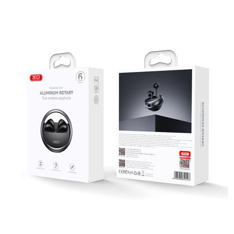 XO Black X31 Gyro Zinc Bluetooth Earbuds | EXSXO-X31B