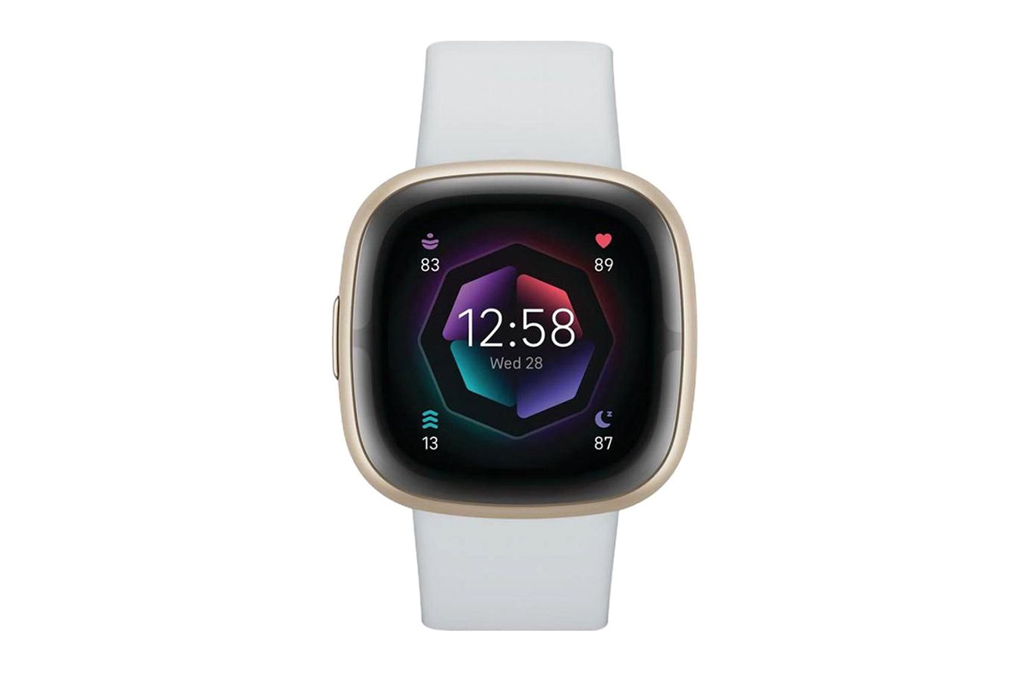 Fitbit Sense 2 - Advanced Health Smartwatch with cEDA Stress Sensor & GPS - Blue Mist/Soft Gold | 79-FB521GLBM Smartwatch