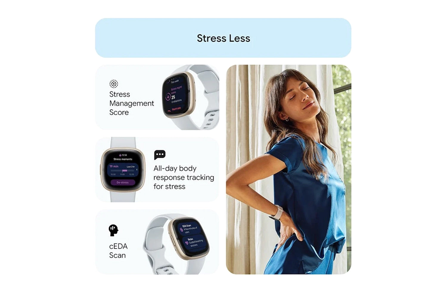 Fitbit Sense 2 Blue Mist/Soft Gold | FB521GLBM
