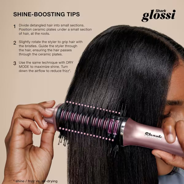 Shark Glossi 2-in-1 Hot Tool & Air Glosser Lychee | HT302UKPK