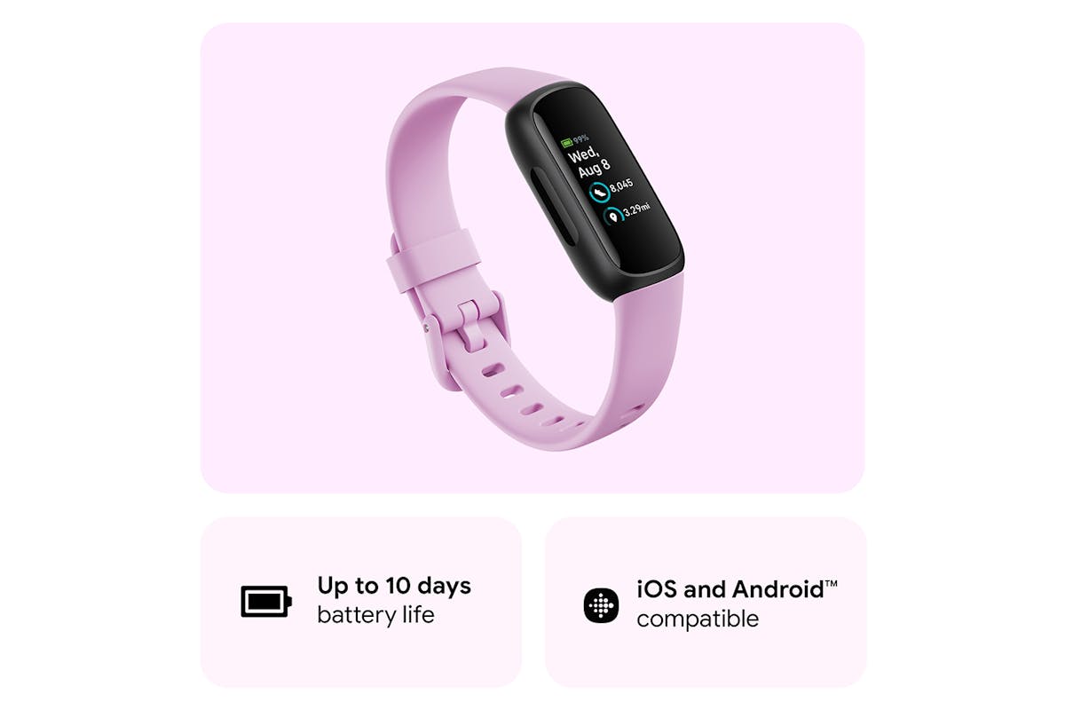 Fitbit Inspire 3 Black/Lilac Bliss | FB424BKLV