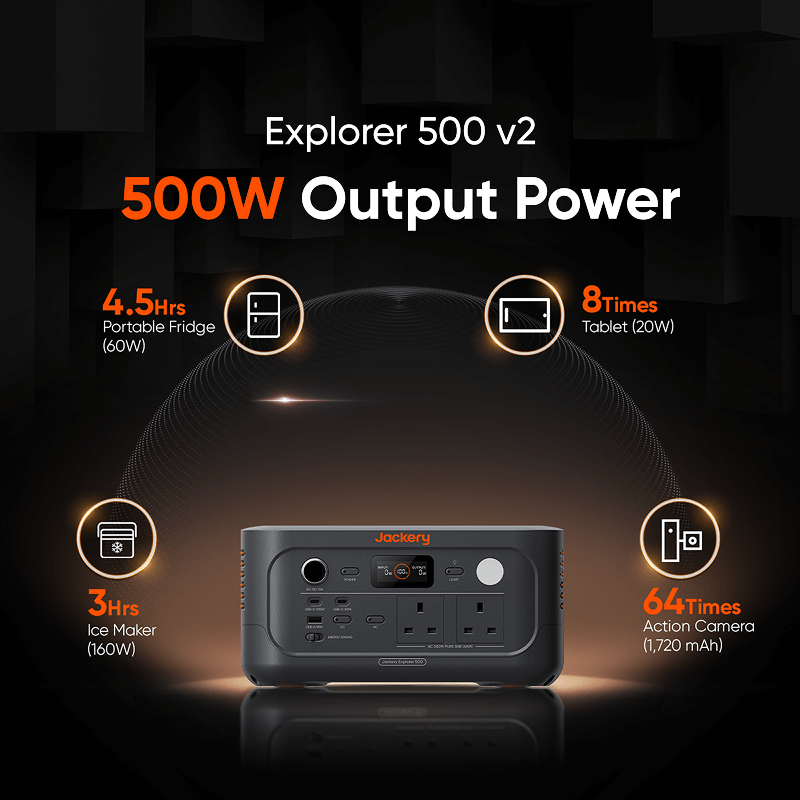 Jackery Explorer 500 V2 Portable Power Station | 263-21-0001-000276
