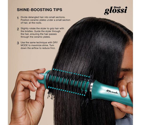 Shark Glossi 2-in-1 Hot Tool and Air Glosser Juniper | HT302UKTL
