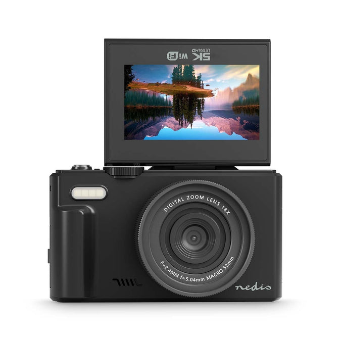 Nedis 16MP 5K Digital Camera with Flip Screen Black | HM41PC2570