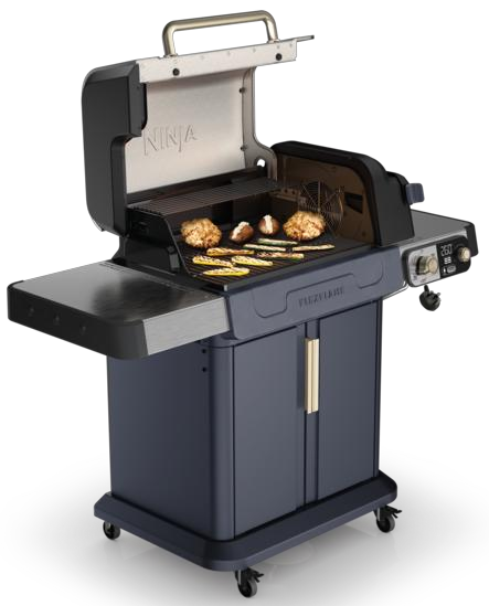 Ninja FlexFlame Outdoor Cooking System 5-in-1 Grill & Smoker | PG301UKBL
