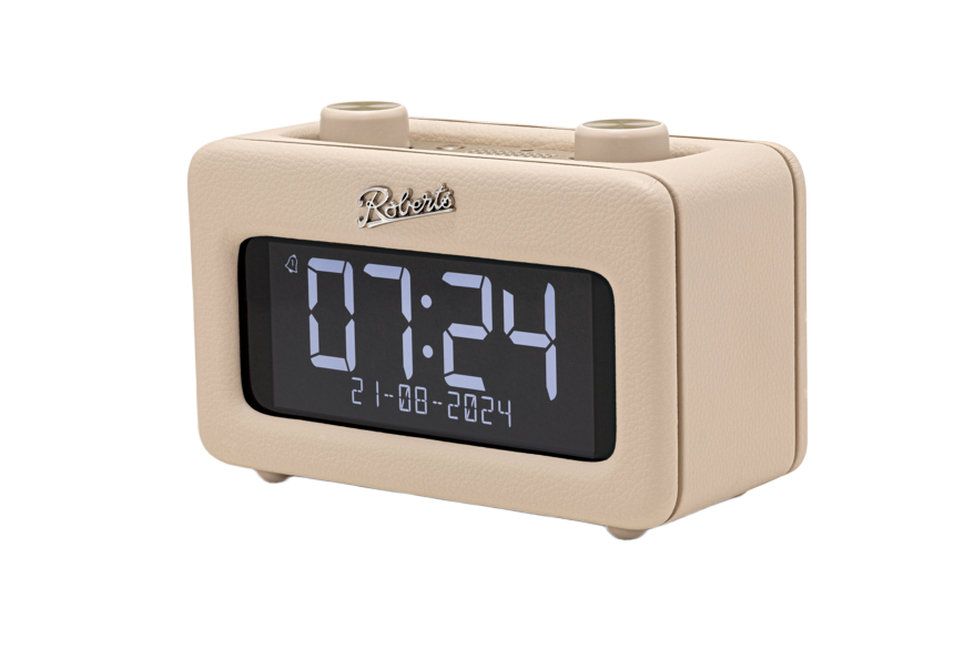 Roberts Revival Rest DAB/FM Bluetooth Clock Radio, Pastel Cream REV-RESTPC