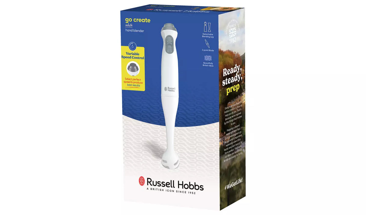 Russell Hobbs Go Create 200W Hand Blender White | 27550