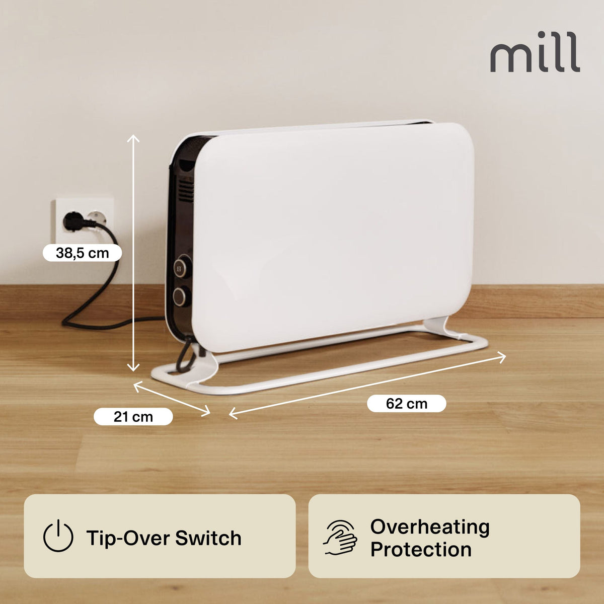 Mill Instant MEC Portable Heater 2000W White product image