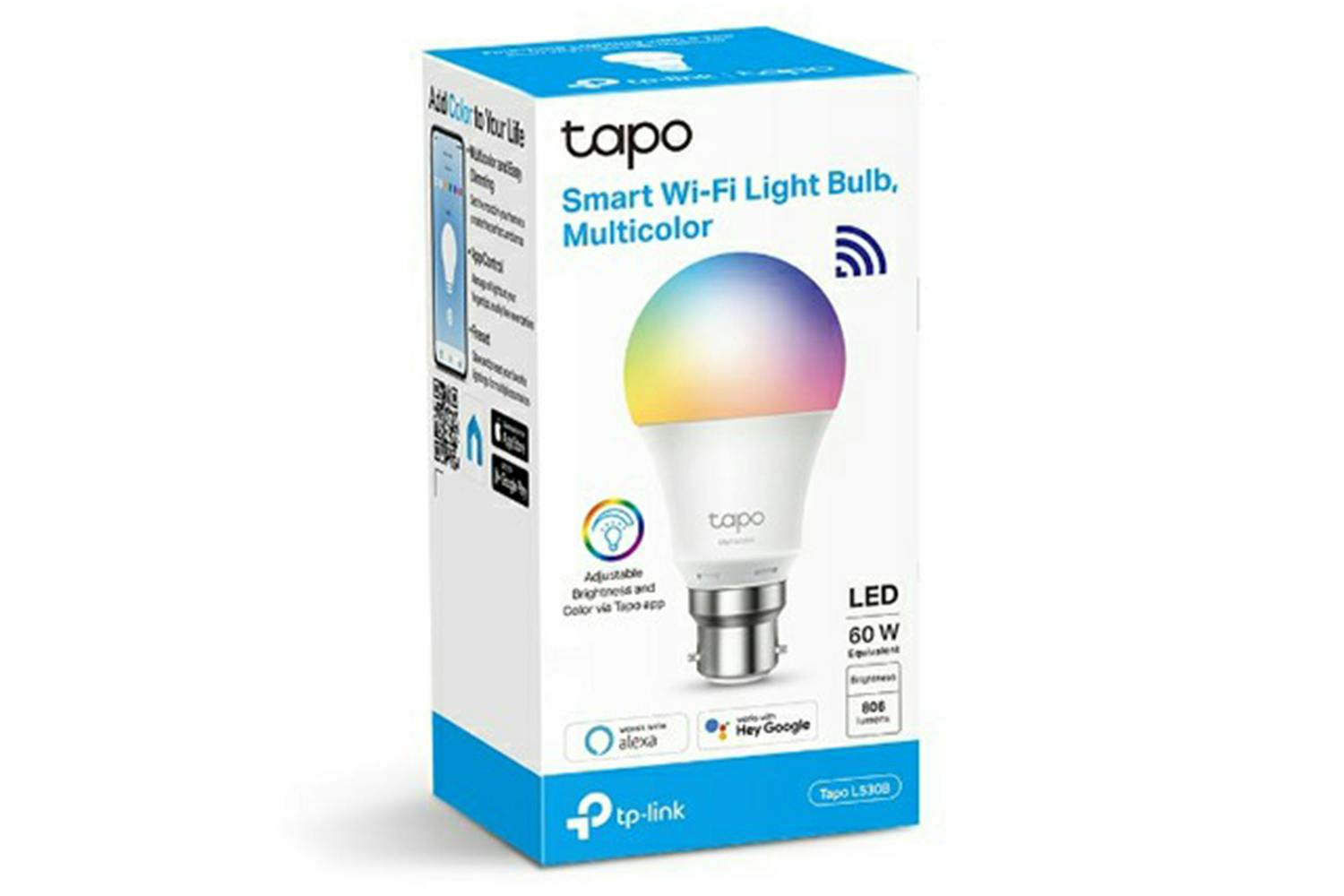 TP-Link Tapo Smart Wi-Fi Multicolour LED Light Bulb B22 | Tapo L530B