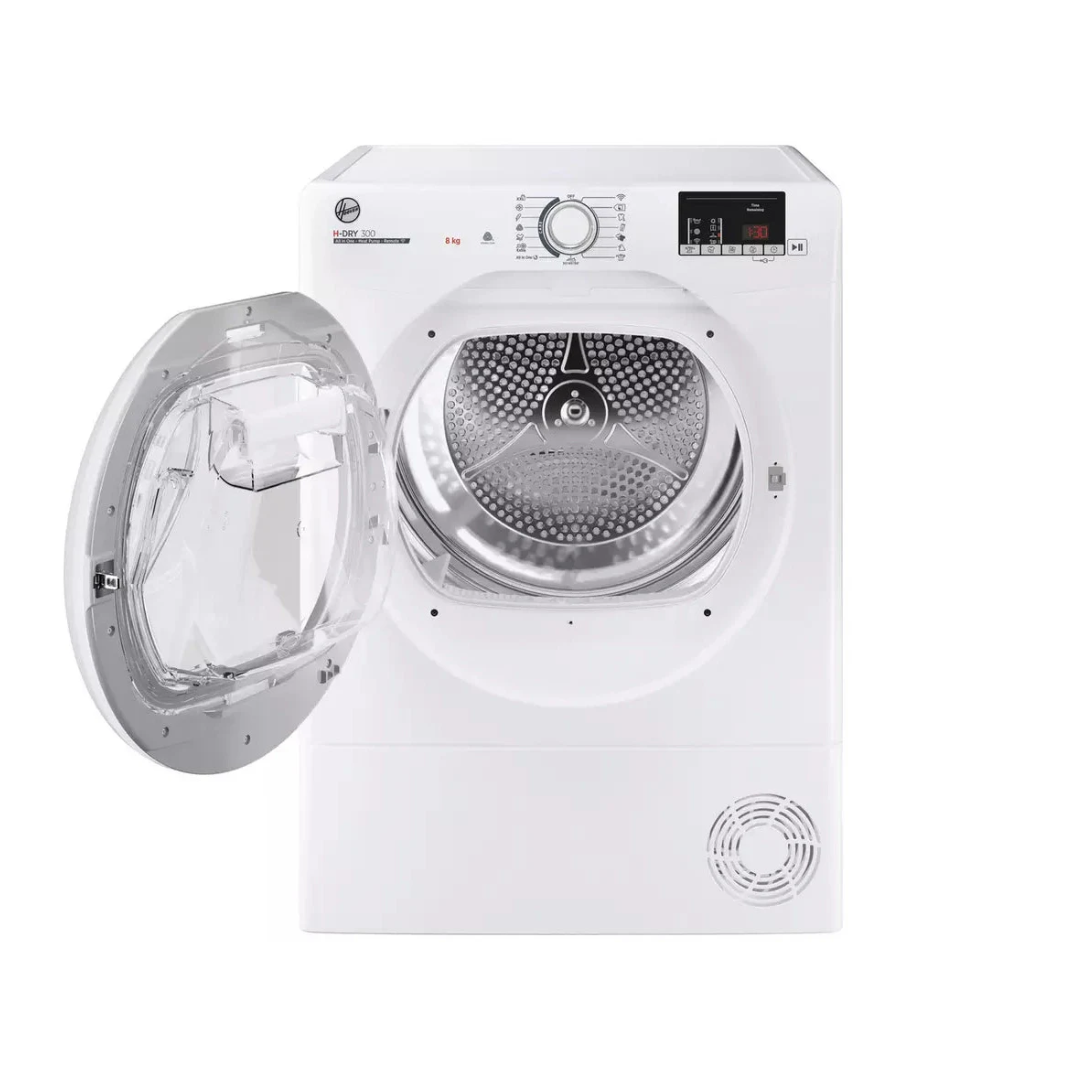 Hoover HLE H8A2DE 80 8KG Heat Pump Tumble Dryer - White | HLEH8A2DE-80 Hoover Washing Machine Foys Electrical Cootehill Electrical Foys Electrical Cootehill