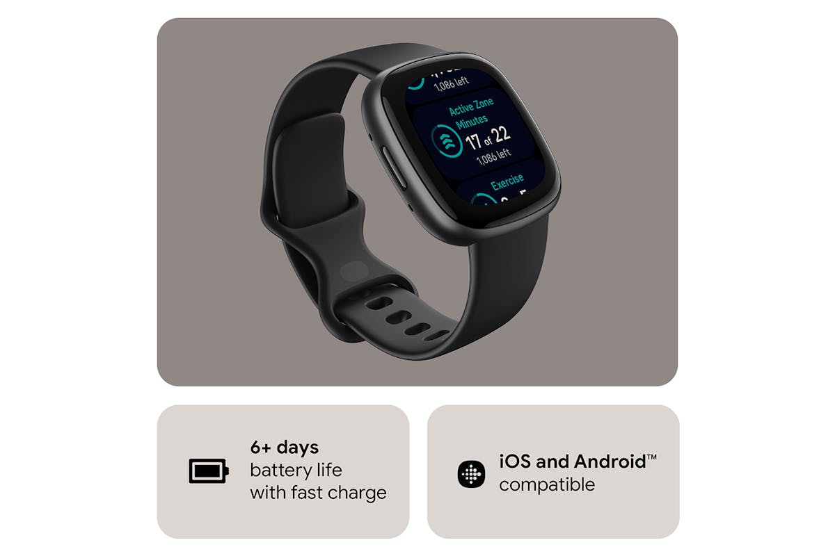 Fitbit Versa 4 Black/Graphite | FB523BKBK