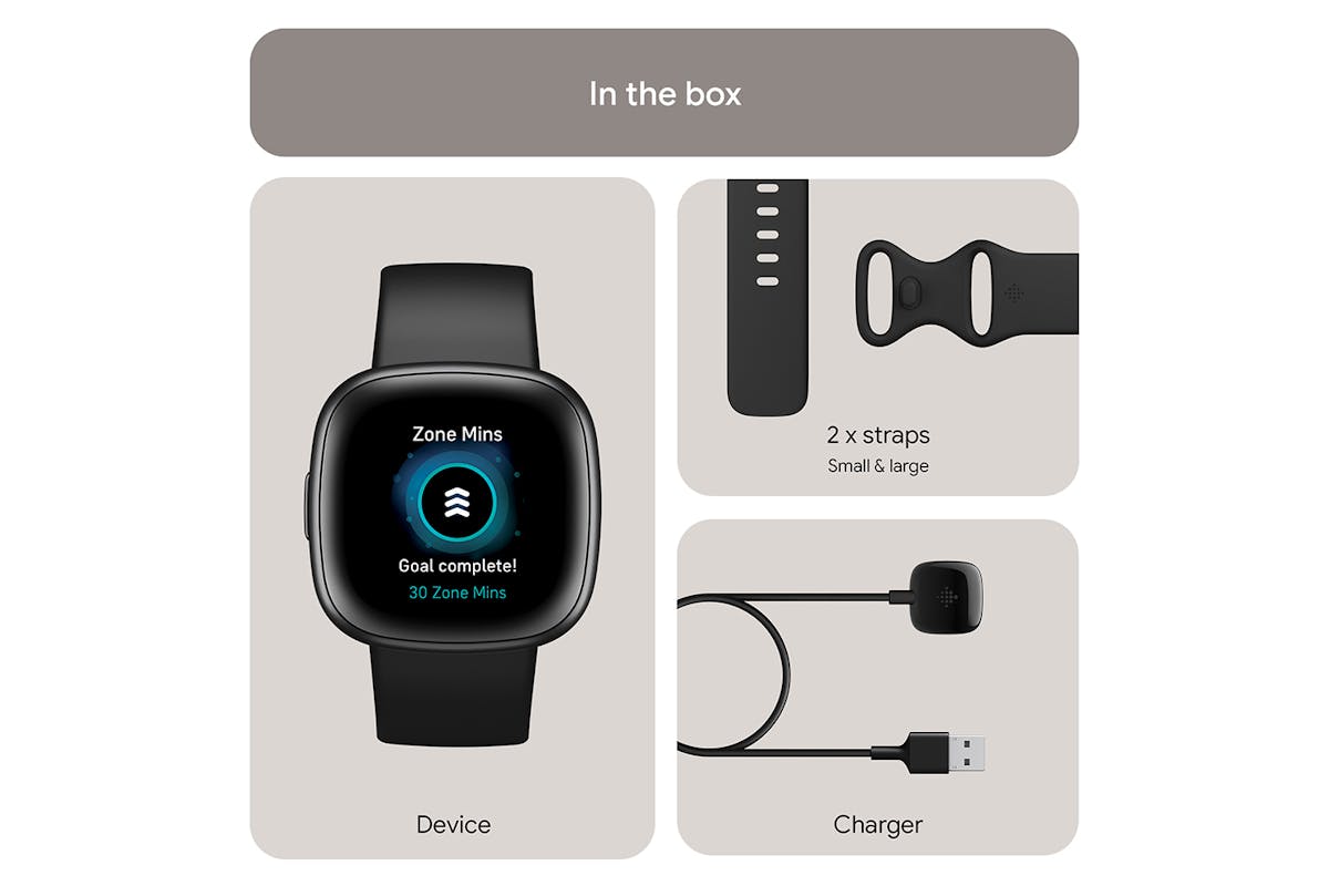 Fitbit Versa 4 Black/Graphite | FB523BKBK