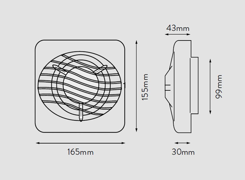 Xpelair DX100 100mm Bathroom Extractor Fan White | DX100