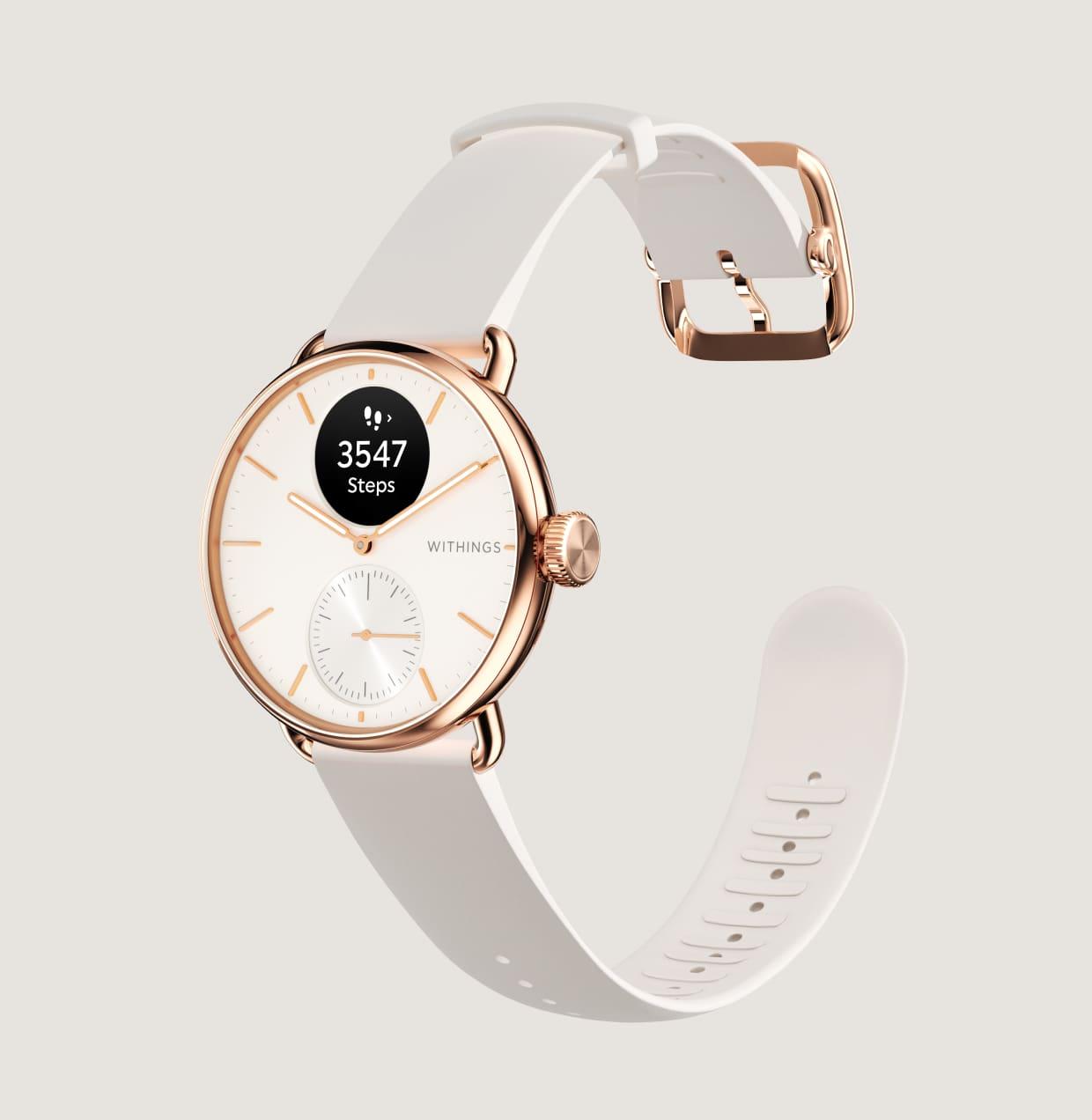 Withings ScanWatch 2 - Advanced Health Monitor with ECG & SpO2 - 38mm Rose Gold | 78-HWA10-Model 3-All-Int Smartwatch