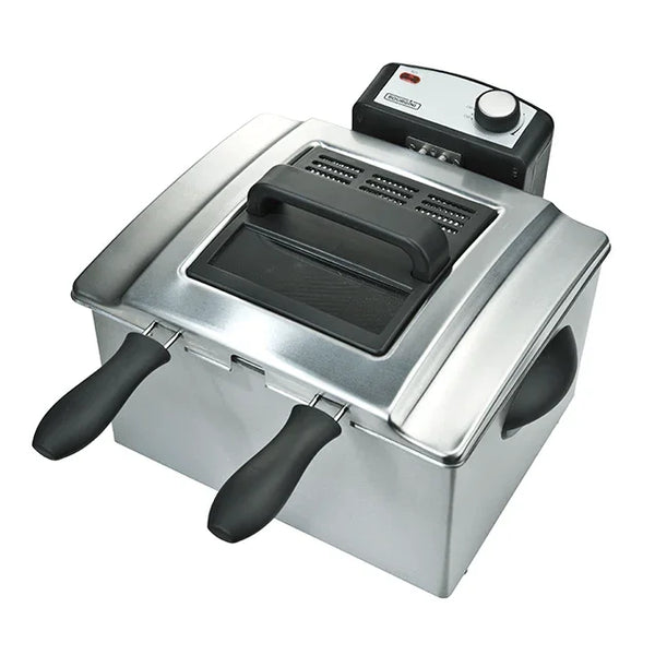 Bourgini Classic Triple Basket Deep Fat Fryer 5L Stainless Steel | 209498